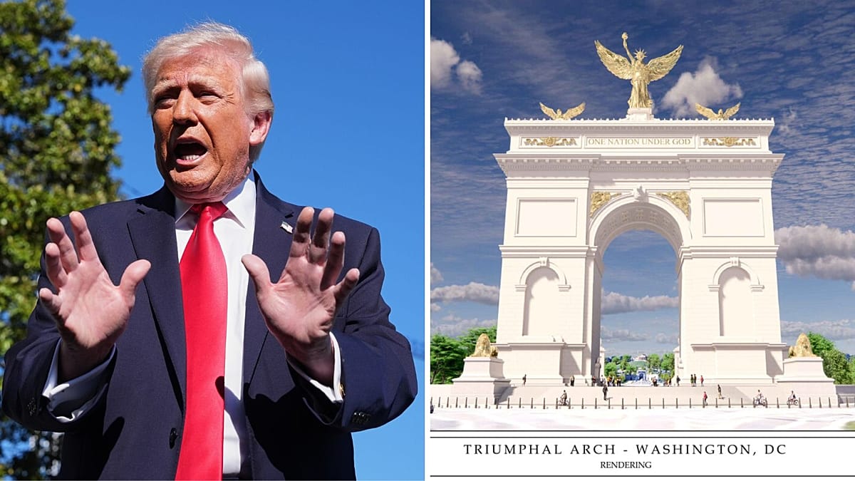 Trump lanza polémica: quiere un arco gigante como el de París en Washington