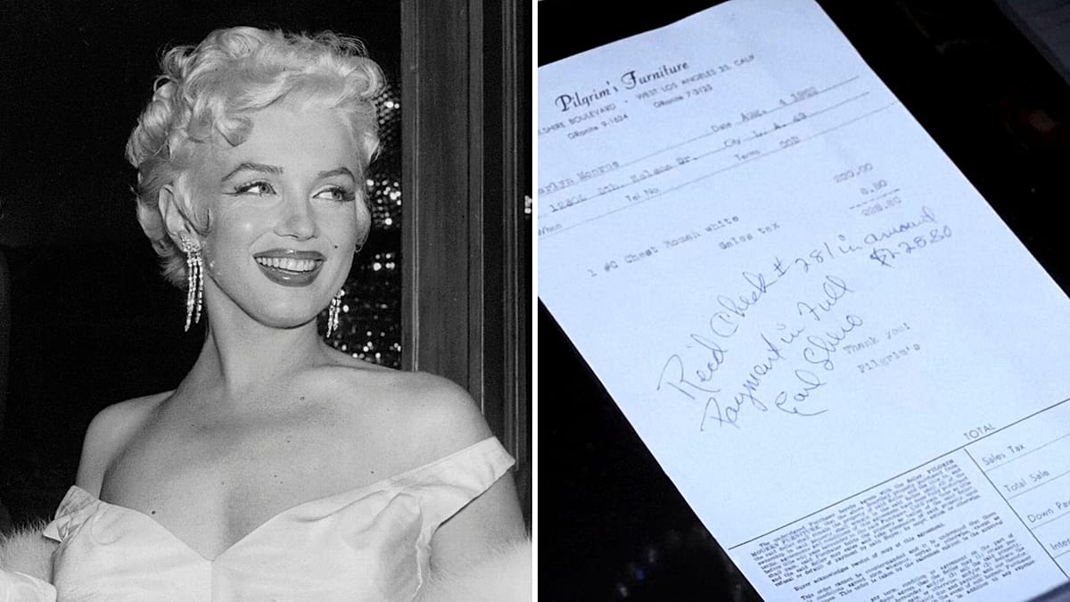 El último cheque de Marilyn Monroe revela sus sueños truncados